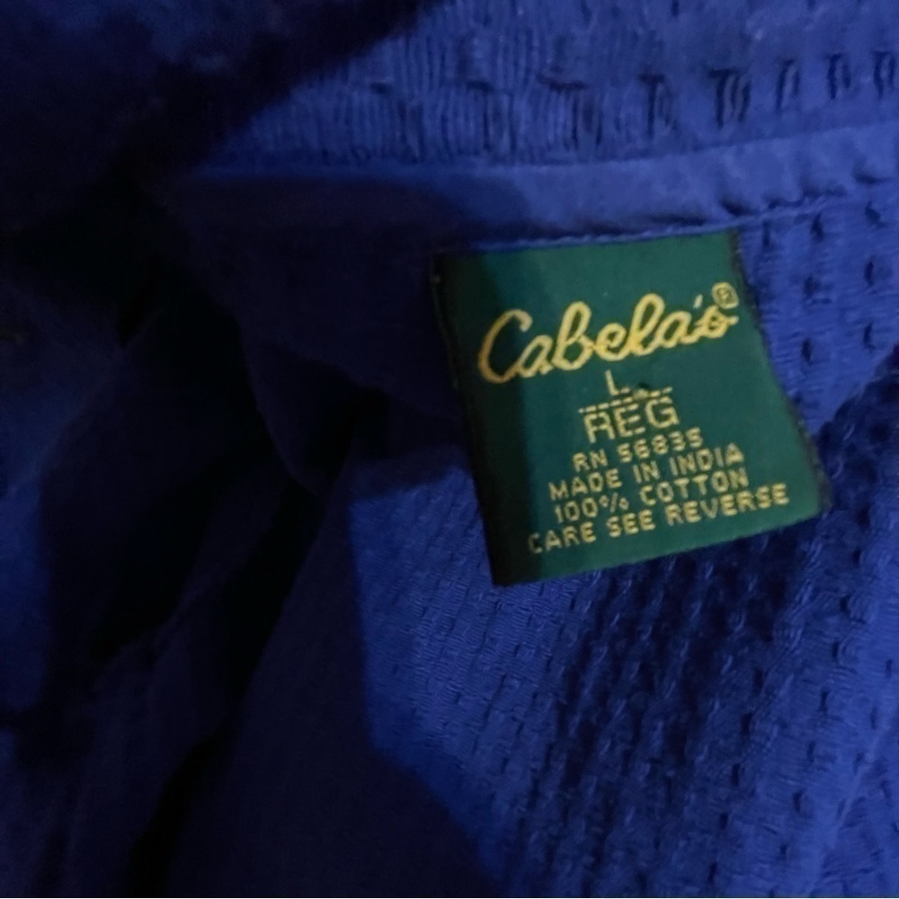 Women’s CABELA’S Blue Waffle Blazer Button Front Jacket - Picture 5 of 5